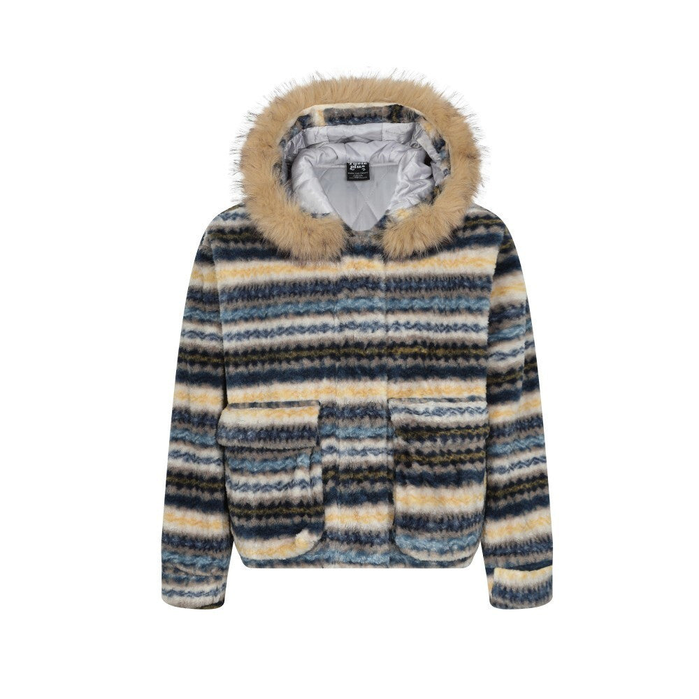 Striped jacket cotton jacket