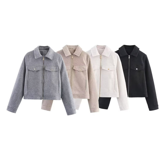 Soft zipper jacket jacket