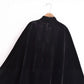 Women's Fashion Velvet Cape Coat