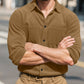 Long sleeved shirt with collar jacket for men