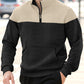 Zipper long sleeved polo shirt for men