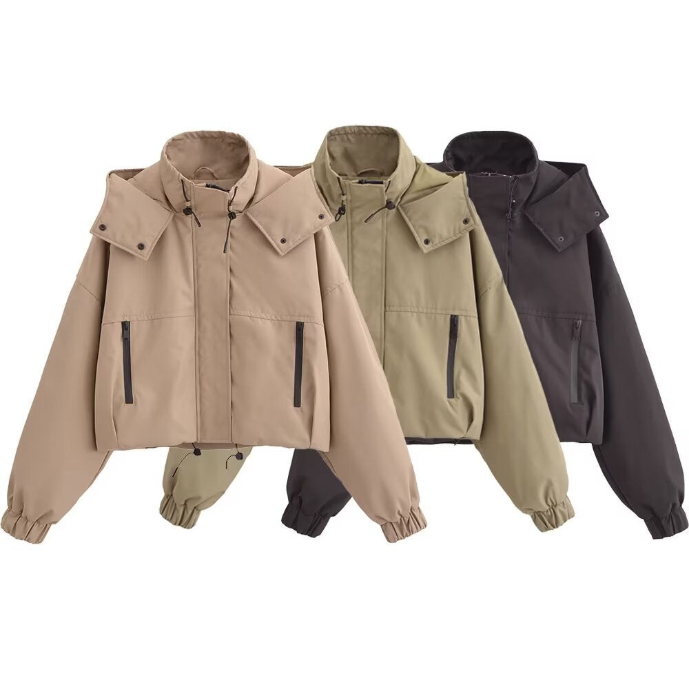 Hooded jacket and cotton jacket