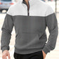 Zipper long sleeved polo shirt for men