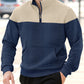 Zipper long sleeved polo shirt for men