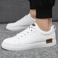 New round headed youth trendy black casual shoes for men