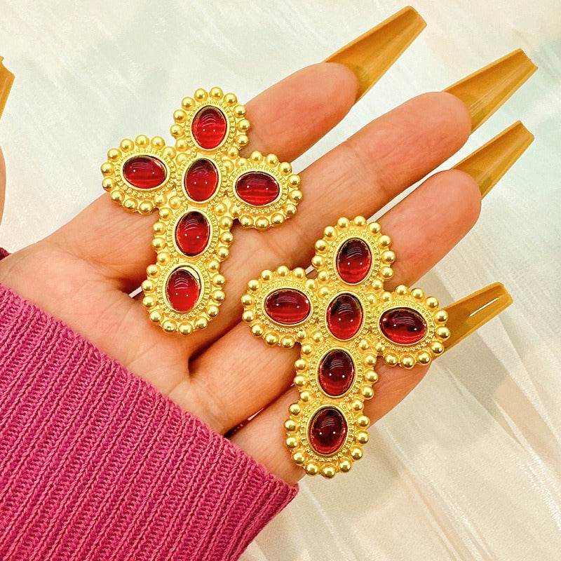 Fashion Women's Cross Earrings