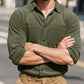Long sleeved shirt with collar jacket for men