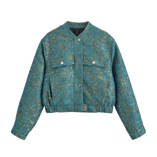 Jacquard patterned jacket jacket