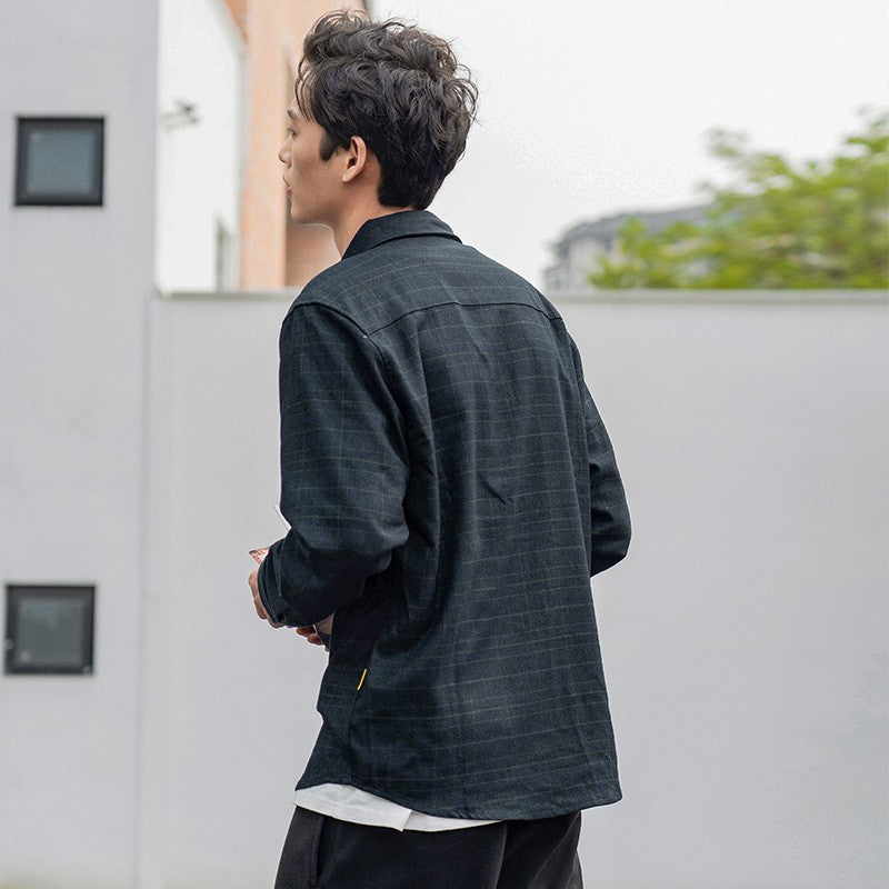 Printed Plaid Shirt for Men and Women, Long Sleeve