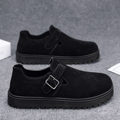 Thick soled height increasing board shoes for men