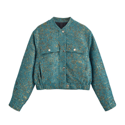 Jacquard patterned jacket jacket