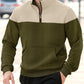Zipper long sleeved polo shirt for men