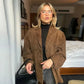 Retro suede jacket jacket