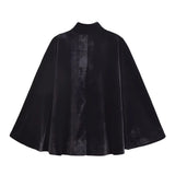 Women's Fashion Velvet Cape Coat