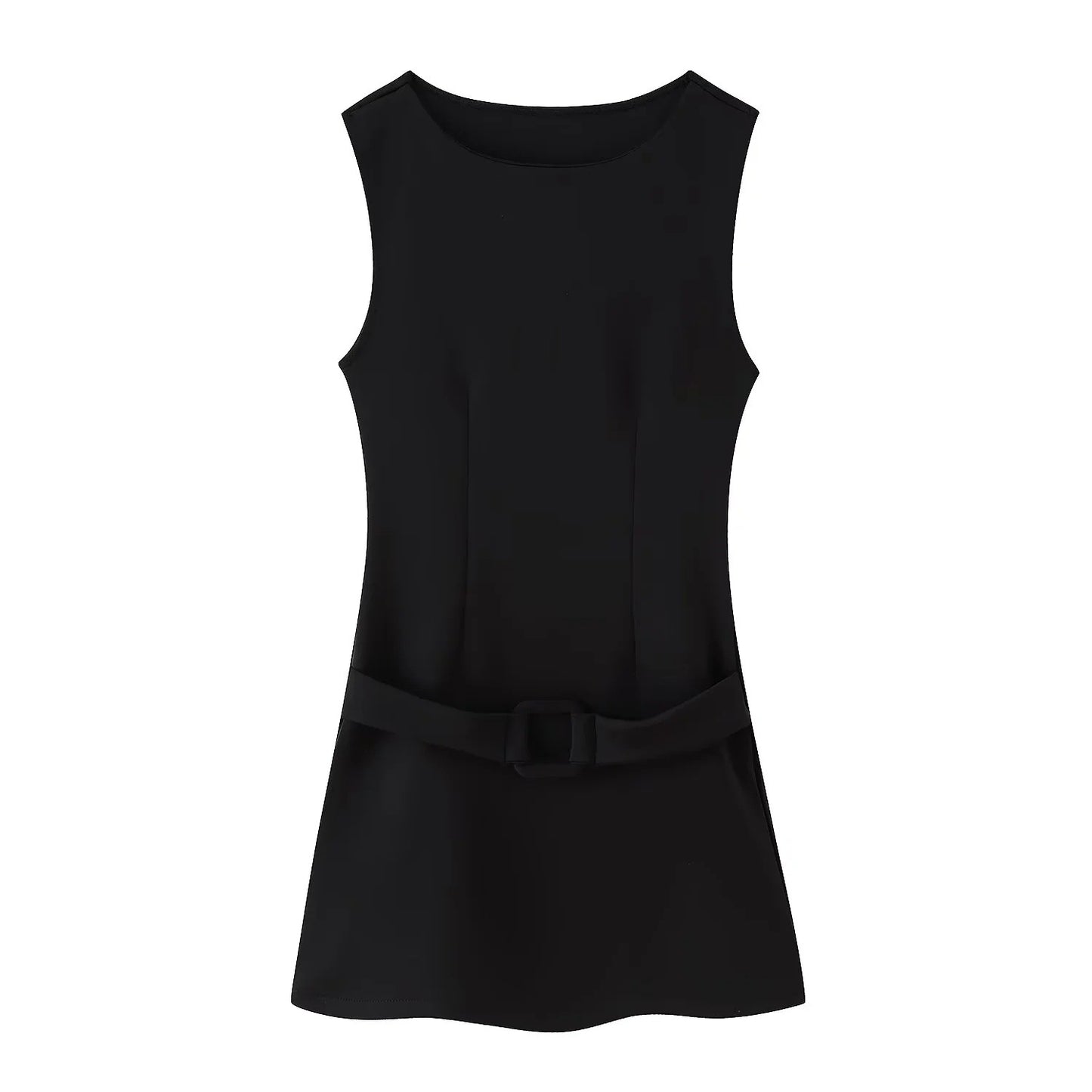 Elegant Fashion Dress with Waist Belt