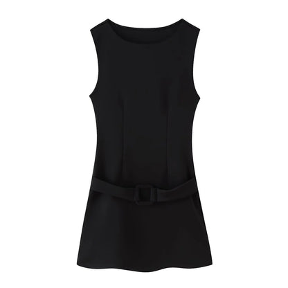 Elegant Fashion Dress with Waist Belt